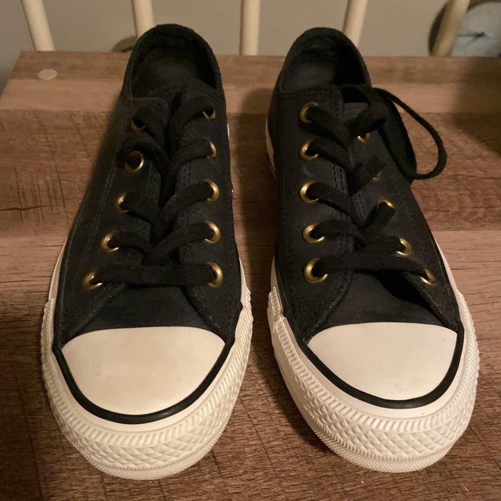 RETRO Chuck Taylor Vintage Black Leather Converse (Unisex)